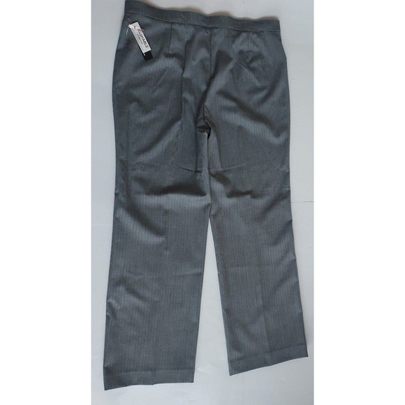 NWT Ladies Larry Levine Gray Herringbone Washable Stretch Dress Pants Size 16 - Picture 8 of 8